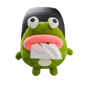 Vui <span class=keywords><strong>Pop</strong></span> <span class=keywords><strong>up</strong></span> Đôi Mắt Lớn Xúc Xích Hình Đôi Môi Miệng Lớn Phim Hoạt Hình Màu Xanh Lá Cây Ếch Khăn Ăn Giữ Giấy Cho Nhà Xe Container Mô Hộp - Product Image 1