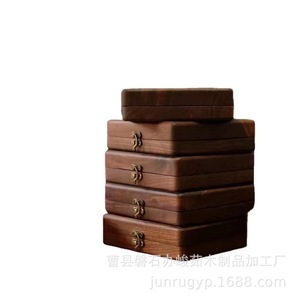 Wooden Essential Oil Storage <b>Box</b> Flip Top Organizer Round Hole Aromatherapy <b>Makeup</b> Lipstick Perfume <b>Box</b> Retro Style Shandong - Product Image 5