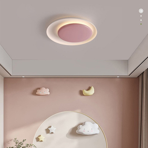 Modern Morandi Color Ceiling Lamp Metal & Glass Kids Bedroom Light Fixture Blue/Pink/White Nursery Chandelier for BoysGirls Room - Product Image 2