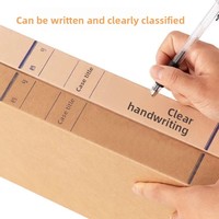 Boîte de rangement pour documents en papier kraft épaissi, sans acide, robuste, avec option d'impression de logo, modèle 008, fabriqué en Chine
