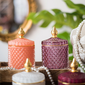 Vente en gros <span class=keywords><strong>de</strong></span> pots en verre vides pour bonbons et bougies, design tendance, avec couvercle - Product Image 3