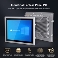 Computadora con Pantalla Táctil de 12.1 Pulgadas Sin Ventilador, CPU J6412 N100 I3-4005U, Doble LAN, COM, USB, HD, HMI, Panel de Control Industrial