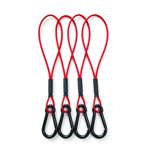 Câble métallique en acier inoxydable avec mousqueton, 4 pièces, pour équipement de fixation de tente de camping, corde de suspension pour équipement de plein air - Product Image 4