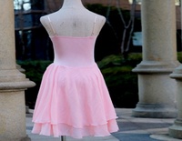 Nouvelle robe de danse en mousseline rose avec jupe lyrique pour filles Costume de performance lyrique Taille L