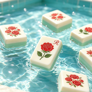 Tuiles de Mahjong en gelée rose macaron, jeu de société ludique pour fête au bord de la piscine, cartes de Mahjong imperméables, jeux de dominos - Product Image 4