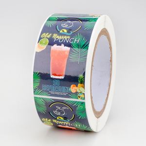 สติกเกอร์ติดบรรจุภัณฑ์เครื่องดื่มกันน้ำแบบสี่เหลี่ยมผืนผ้า Old Nassau Punch ผลิตจากวัสดุ PET แบบติดเอง พิมพ์ดิจิทัลตามสั่ง - Product Image 6