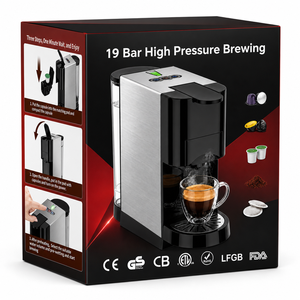 Machine à café expresso électrique programmable en acier inoxydable, contrôle de la température, capacité de 650 ml, garantie d'un an, vente en gros - Product Image 5