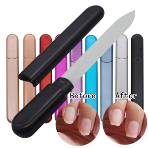 Glass Nail File with Handle for Sanding and Trimming Nail Edges
