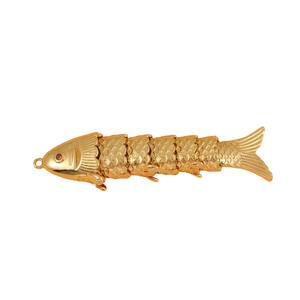 Manna Nouveau 14K Or <span class=keywords><strong>Poisson</strong></span> Bijoux Pendentif Océan Mignon Petit <span class=keywords><strong>Poisson</strong></span> <span class=keywords><strong>Rouge</strong></span> Cuivre Plaqué Charme pour Porte-clés Fabrication <span class=keywords><strong>de</strong></span> Sacs - Product Image 6