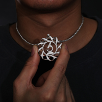 Bijoux Hiphop de luxe en argent Sterling 925 VVS Moissanite, diamant glacé, Microscope à DNA, collier pendentif, nouvel arrivage