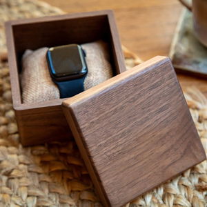 Chất lượng cao nâu vuông bằng gỗ hộp đồng hồ lưu trữ bao bì với bảo vệ biểu tượng tùy chỉnh - Product Image 1