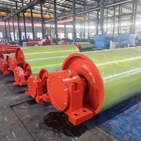 Tambour de convoyeur en acier et caoutchouc à entraînement par poulie arrière, de fabrication chinoise, pour le transport en zigzag des charbons, des matériaux de carrière et des agrégats, pièces d'ascenseur