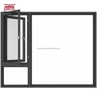 Fenêtre coulissante en aluminium de haute qualité, sur mesure, résistante au vent, à double vitrage Low-E, avec moustiquaire