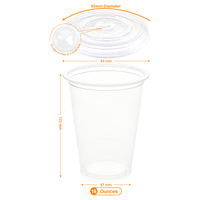 Gobelets jetables en PP personnalisables en gros pour fêtes, 16 oz, gobelets en plastique jetables pour fêtes, gobelets en plastique jetables pour boissons