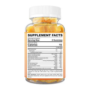 Thực phẩm bổ sung dạng kẹo dẻo VitaHall nghệ & sắt với vitamin C & B-complex, kẽm & axit folic, chiết xuất từ lá thảo dược, đóng chai - Product Image 3