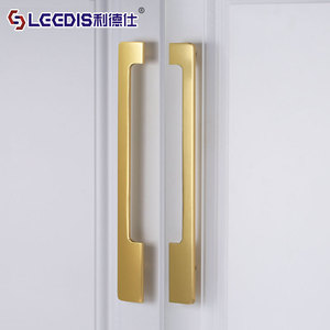Lgcdis Modern Minimalist <b>Gold</b> Cabinet <b>Handles</b> Bar Shape Aluminum Alloy Furniture Hardware Bathroom Vanity Drawer Pulls - Product Image 3