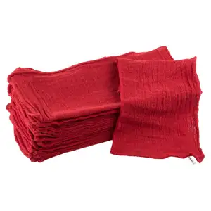 Panni lavabili in lavatrice di grado commerciale asciugamano rosso da negozio straccio per la pulizia industriale