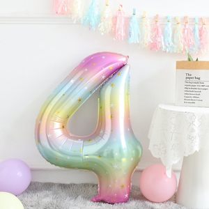 Set di Decorazioni per Festa di Compleanno a Tema Unicorno <span class=keywords><strong>con</strong></span> Grandi <span class=keywords><strong>Palloncini</strong></span> Unicorno <span class=keywords><strong>Arcobaleno</strong></span> ad Elio per Baby Shower e Compleanno - Product Image 5