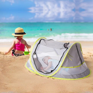 Carpa de Sol Plegable para Bebés UPF 50+, Mosquitera Portátil con Protección UV para Bebés, Carpa de Viaje para Playa y Exteriores - Product Image 1