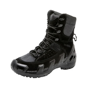 Bottes tactiques légères en daim TSB08 avec injection de PU haute densité, coupe haute et bottes montantes - Product Image 1