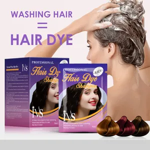 IVS Großhandel schnelle Färbung Magie 5 Minuten Keine Nebenwirkungen 100 % Graue Abdeckung Haarfärbung Haarshampoo in Haarfarbe
