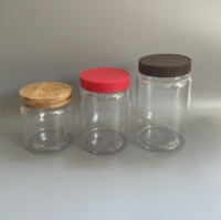 Bocaux en plastique écologiques de grande taille (1 kg/1000 ml) à ouverture facile avec couvercles à vis pour le stockage de desserts, gâteaux et fruits confits