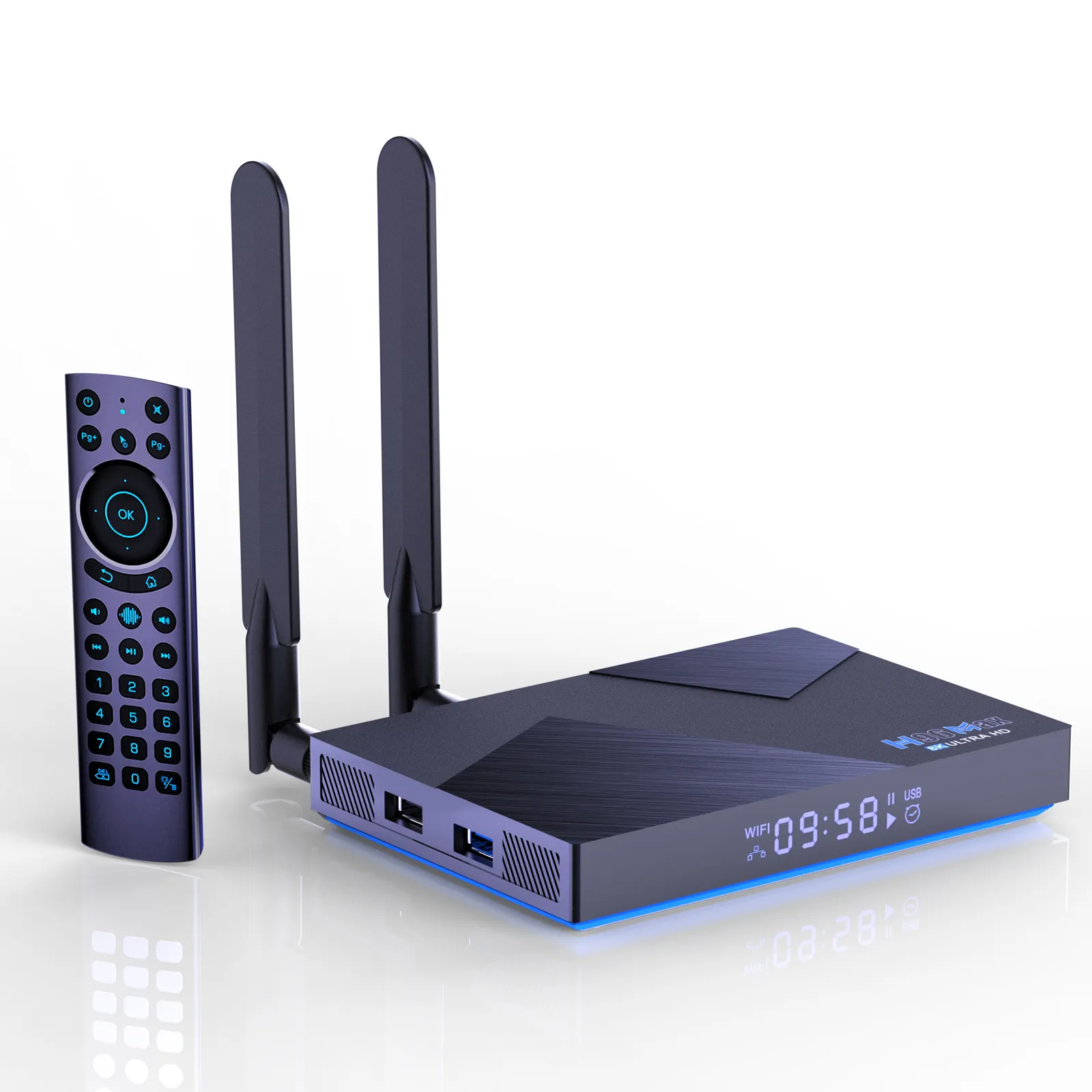 Penjualan Terbaik Tv Box Media Player H96 Max V58 8K Dual Wifi BT Android 12 Android Tv Box