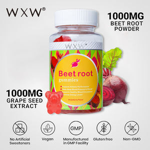 Stock WXW Support Healthy Blood Flow Gummies de raíz de remolacha Vitamina Orgánica Extracto de raíz de remolacha Gummies Raíz de remolacha Pimienta negra Gummy - Product Image 4