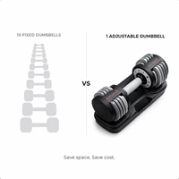 Ensemble d'haltères de fitness réglables en fer 24kg 36kg 40kg, haltères de musculation commerciales personnalisables à prix abordable
