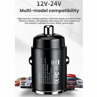 Promo Panas Charger Mobil Mini 45W dengan Cincin Tarik, Adaptor Pengisian Cepat Tipe-C PD untuk Mobil C13-D13