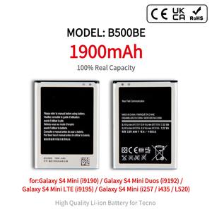 <span class=keywords><strong>แบ</strong></span><span class=keywords><strong>ต</strong></span>เตอรี่ลิเธียม<span class=keywords><strong>แบ</strong></span>บชาร์จได้ EB-B500BE EB-B500BU สำหรับ <span class=keywords><strong>S4</strong></span> Mini I9190 I9192 I9195 ความจุ 1900mAh <span class=keywords><strong>แบ</strong></span><span class=keywords><strong>ต</strong></span>เตอรี่โทรศัพท์มือถือคุณภาพสูง มีสินค้าในสต็อก - Product Image 1