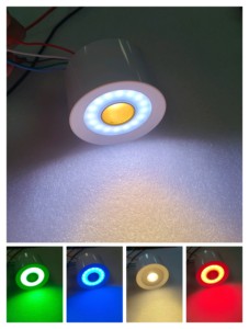 <span class=keywords><strong>Spot</strong></span> encastré <span class=keywords><strong>noir</strong></span> et blanc 12W RGBCCT RGBWW Loxone Smart Benory Lighting 24V Cri90 pour montage en surface, compatible GVS KNX Dali Tuya - Product Image 3