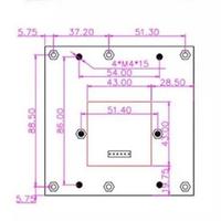 Clavier à membrane IP65 étanche pour système de contrôle d'accès, clavier matriciel 4x4 en acier inoxydable pour distributeur automatique
