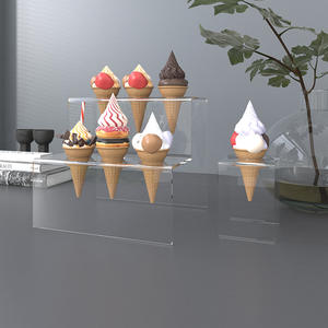 Présentoir moderne écologique pour gâteaux à la crème glacée, support d'échelle portable en fer, verre acrylique, pour affichage cosmétique, design d'intérieur - Product Image 2