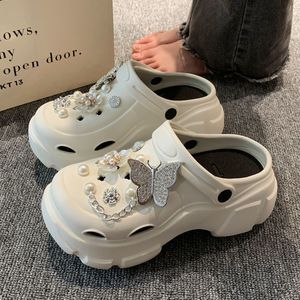 Sandalias de Mujer con Plataforma y Perlas de Imitación, Zapatos de EVA con Orificios, Antideslizantes, Casuales de Playa, para Verano - Product Image 4