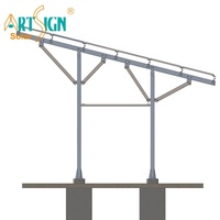 Supports de sol de carport solaire de conception gratuite les plus vendus Structure de montage de carport PV de coût d'usine pour parking | Signe d'art