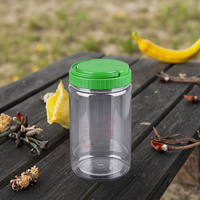 Récipient PET de qualité alimentaire de 2000ml en forme de cylindre pour emballage de biscuits