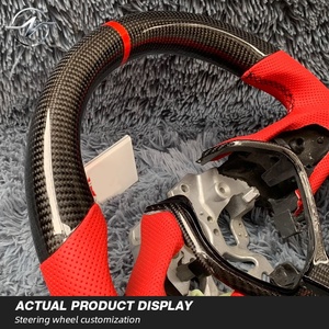 Volant personnalisé en cuir noir et <span class=keywords><strong>fibre</strong></span> de carbone pour Infiniti G25/Q50/Q60/G37/QX50/Q50 2017-2024 - Product Image 4