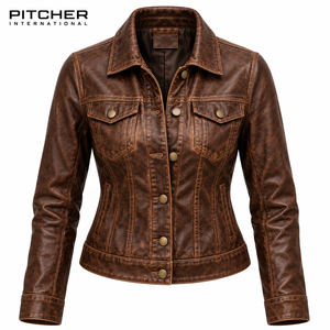 Fournisseur en gros de vestes en cuir courtes pour femmes pour les marques américaines, vestes en cuir pour femmes, couleur personnalisée, OEM - Product Image 5