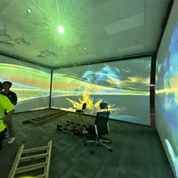 Nouveau projecteur de sol interactif extérieur 2025, jeu holographique 3D, mur en métal, fibre de verre, occasion de jardin, HDMI, portable, léger