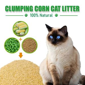 ทรายแมวข้าวโพดย่อยสลายได้เป็นมิตรกับสิ่งแวดล้อม จับตัวเป็นก้อนเร็ว - Product Image 1