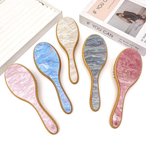 Fatto a mano Anti-statico cinghiale naturale setola acetato di bambù spazzola per capelli cuoio capelluto cuscino per massaggio districante Paddle per capelli spessi - Product Image 3