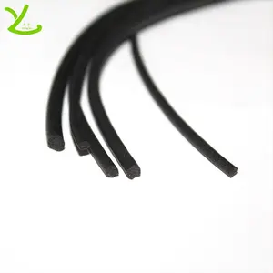 Tali busa silikon 2.5mm hitam halus, strip spons kabel busa silikon tahan lama tanpa racun