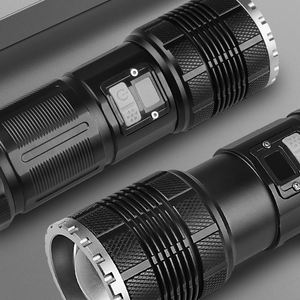 30W LED + COB แสงสีขาวแสงสีแดงในตัว6000มิลลิแอมป์ไฟฉายส่องสว่างในระยะไกล1500เมตรพร้อมหน้าจอพลังงาน - Product Image 2