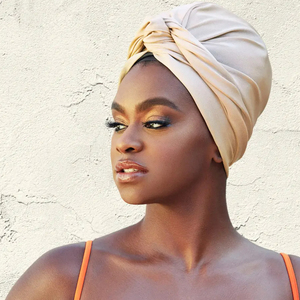 YOMO personnalisé dames front croix natation <span class=keywords><strong>Turban</strong></span> casquette haute élastique Satin doublé étanche bonnets <span class=keywords><strong>de</strong></span> douche - Product Image 1
