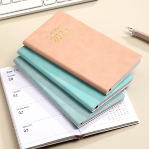 Cubierta clásica de cuero PU cuaderno de horario diario en inglés 2025 año 365 días planificador de gestión de tiempo papelería logotipo personalizado - Product Image 2