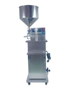 Máquina de llenado vertical semiautomática de cabezal único con bomba de engranajes servo para crema de manos cosmética Honey y aceite lubricante - Product Image 1