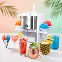 Machine à glace pilée en cône, avec pelle à glace, 120W, sans lame, ne nécessitant aucune expertise, modèle compact à poser sur comptoir