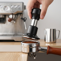 Prensa de Café Ajustable con Logotipo Personalizado OEM, Herramienta de Prensado de Café Autonivelante con Base de Acero Inoxidable de Precisión