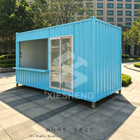 Cabine commerciale préfabriquée en conteneur maritime avec hotte, table de préparation en acier inoxydable 304, évier à 3 compartiments, homologuée UL EPH, résistante au vent jusqu'à 150 mph